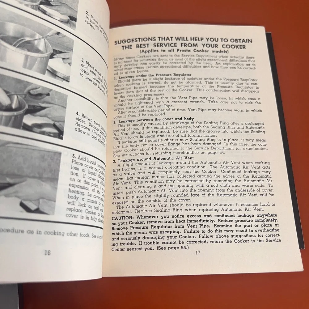 Vtg 1971 Presto Pressure Cooker Recipe and Instruction Book Time Tables 1970s